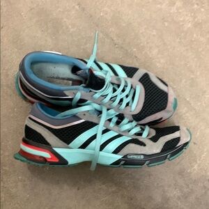 Adidas Black and Blue marathon 10 Sneakers with Supportive Sole